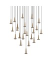 ANDROMEDA * Colgante Redondo 24xLED 5W 3000K W/T Cristal
